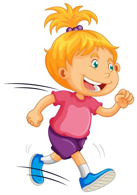 Kids Running Clipart Free | Art vectoriel, Art de bande dessinée, Enfant