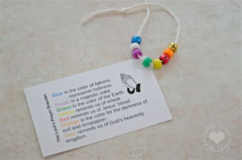 Children's Ministry: The Lords Prayer Bible Craft Bracelet