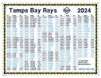 Tampa Bay Rays Home Schedule 2024