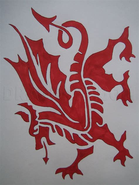 How To Draw The Welsh Dragon, Step by Step, Drawing Guide, by Groucho101 | dragoart.com Dragon ...