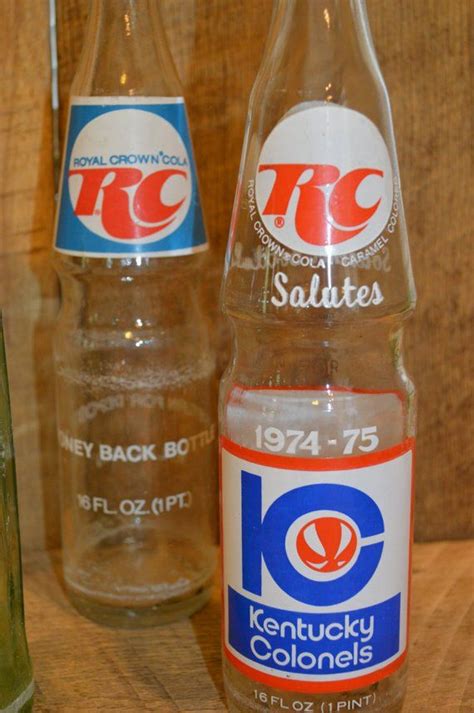 Vintage RC Cola Bottles, Green RC Cola Bottle, Kentucky Colonels 1974 -1975, RC Salutes ...