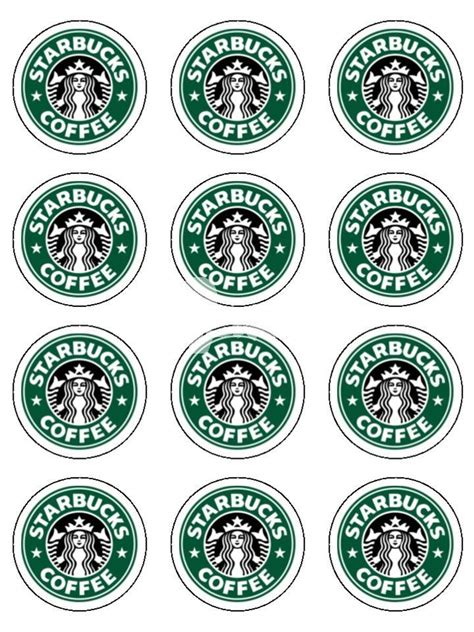 Starbucks Coffee Icing Cake & Cupcake Topper | Starbucks party, Starbucks logo, Starbucks