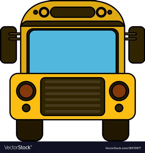 School bus frontview Royalty Free Vector Image