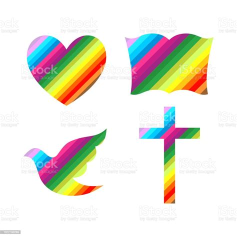 Rainbow Christian Symbols Stock Illustration - Download Image Now ...