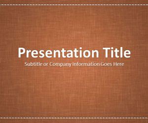 Free Linen Brown PowerPoint Template - Free PowerPoint Templates - SlideHunter.com