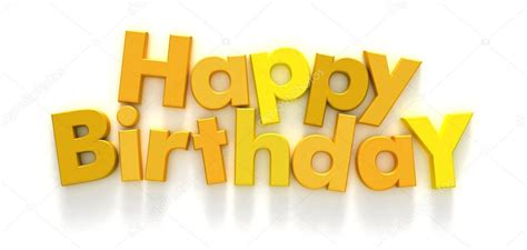 Happy Birthday in yellow letters — Stock Photo © franckito #2316413