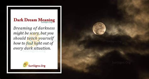 What Does A Darkness Dream Symbolize? - Meaning, Interpretation And Symbolism - SunSigns.Org