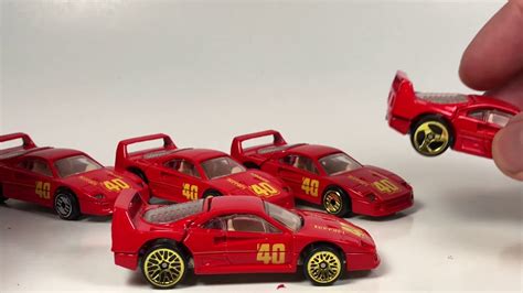 10 Car Tuesday - Ferrari F40 Hot Wheels and One Matchbox - YouTube