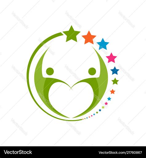 Logo design for children schooling community Vector Image