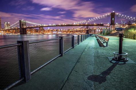 Brooklyn Bridge At Dusk by Christine Wehrmeier