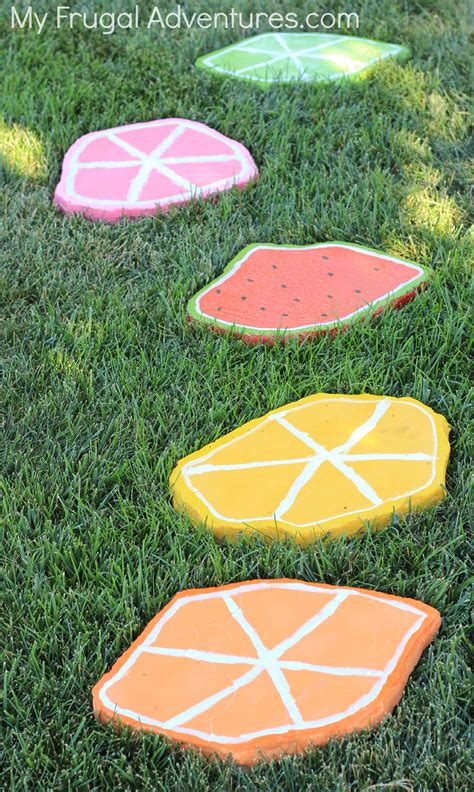 Whimsical Painted Stepping Stones - My Frugal Adventures