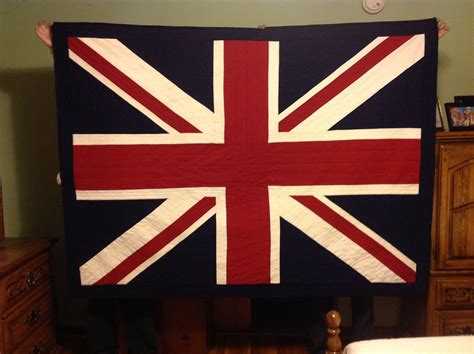 Custom Union Jack British Flag Quilt- Twin Size by Songs And Stitches | CustomMade.com