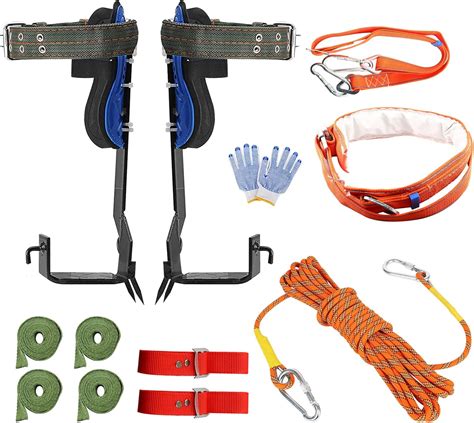 Buy TWSOUL Tree Climbing Spikes Kit, with Adjustable Climbing Belt and Upgrade Rope, 304 ...