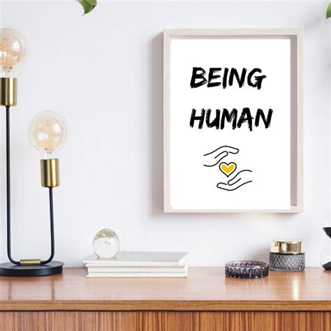 Being Human Printable Quotes Quotes Print Poster Print | Etsy