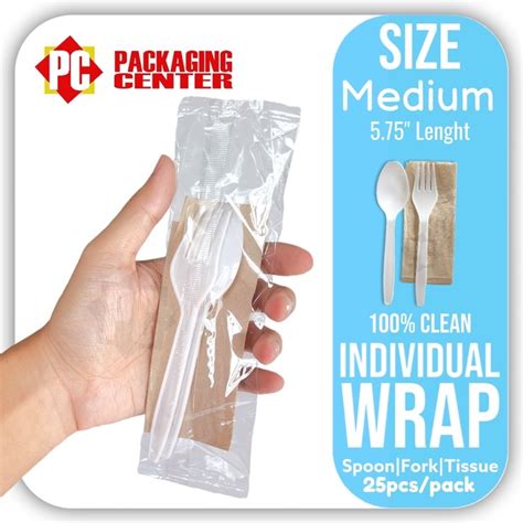 Individual Wrap Spoon and Fork with Tissue by 25pcs Set per pack COD Nationwide! | Lazada PH