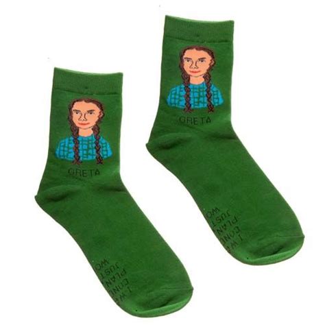 Greta Thunberg Crew Socks: Green $15.50 | Crew socks, Socks, Girls be like