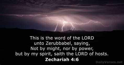 December 30, 2022 - Bible verse of the day (KJV) - Zechariah 4:6 ...