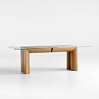 Emma Wood and Glass-Top Dining Table | Crate & Barrel Canada