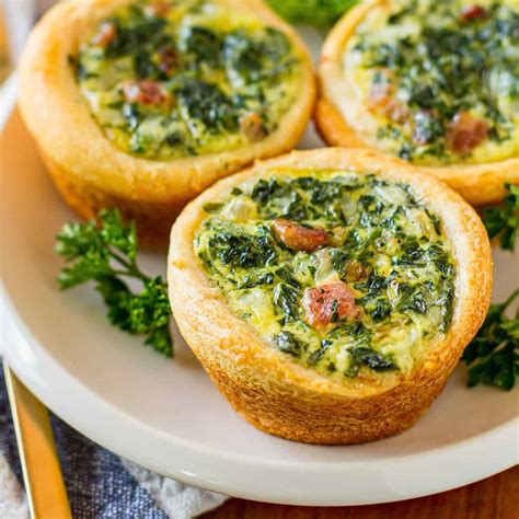 Mini Spinach Quiche Recipe for Brunch or On The Go | Unsophisticook