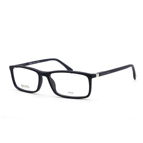 Hugo Boss Mens Blue Rectangular Eyeglass Frames BOSS0680/IT0PJP0055