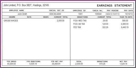 1099 Employee Pay Stub Template