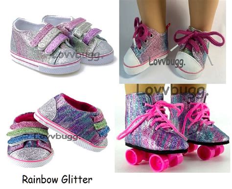 Rainbow Glitter Sneakers & Skates Collection Pastel Bright Look-alikes ...