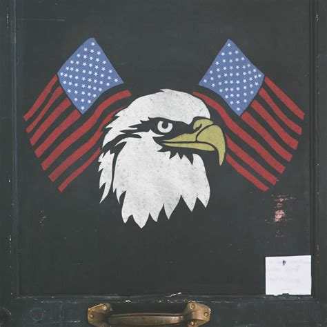 American Flag & Eagle Stencil - Independence Day Decorations - 4th of ...