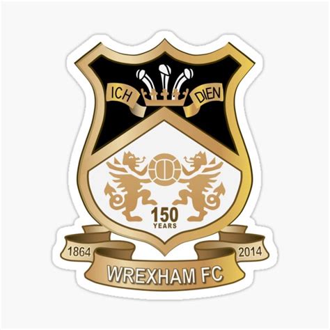 "Wrexham AFC 150th Anniversary Logo" Sticker for Sale by bendavies505 ...