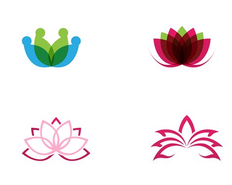 Lotus flower logo and symbols vector template icon 619482 Vector Art at ...