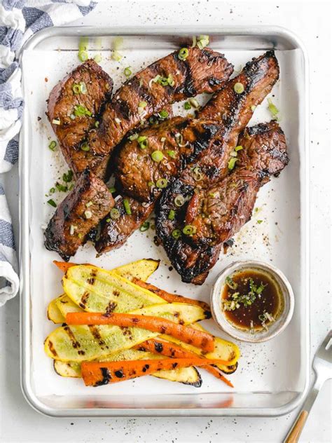 Grilled Steak Tips with Soy Marinade | Andie Mitchell