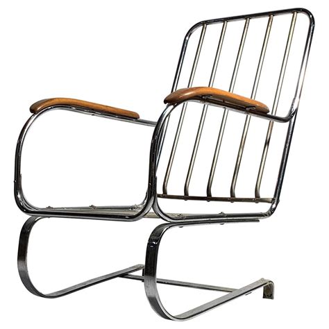 Kem Weber for Lloyd Chrome Springer Chair at 1stDibs