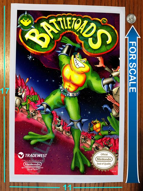 Battletoads Nintendo NES Video Game Cover Reprint Poster - Etsy