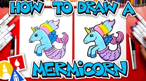 How To Draw A Mermicorn - Art For Kids Hub - | Art for kids hub, Art for kids, Drawing activities