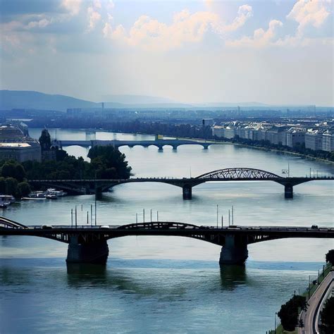 Premium AI Image | Bridges on Danube River in Vienna