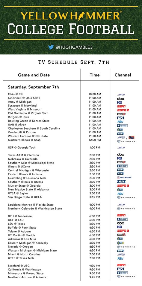 Football Tv Schedule - MGP Animation