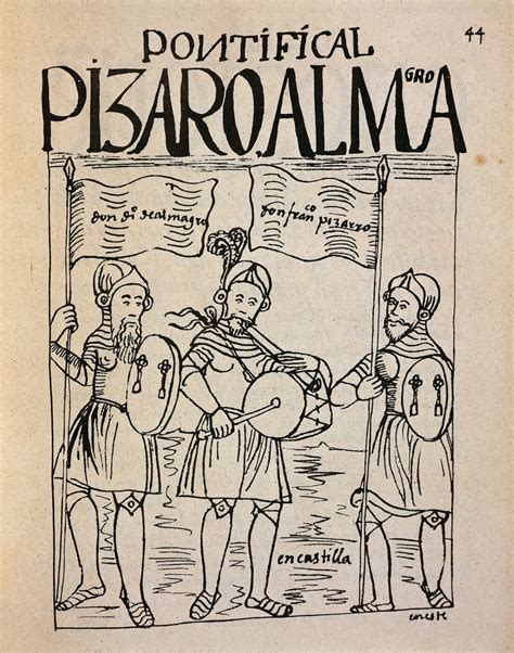 Portraits of Francisco Pizarro and Lieutenant Diego de Almagro before the expedition to Peru ...