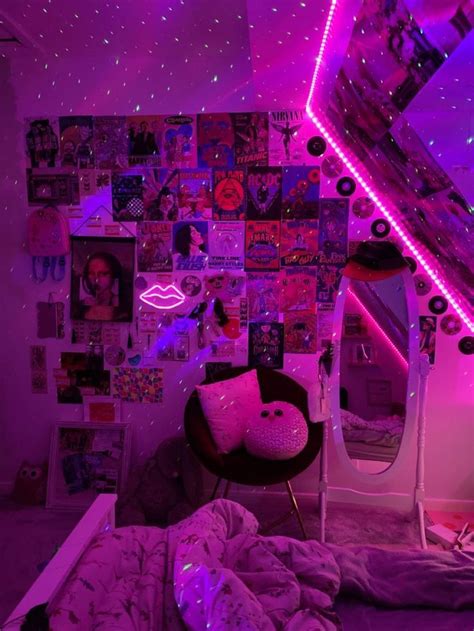 50 wonderful neon rooms ideas // aesthetic interiors rooms #decorlife # ...