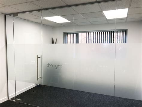 Glass Partition with Glass Door for Thoughtmix in Lincoln, Lincolnshire. | Glass partition ...