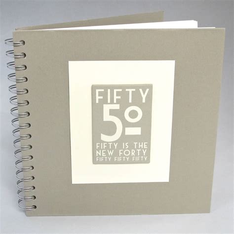 50th birthday memories album / keepsake book by chapel cards | notonthehighstreet.com