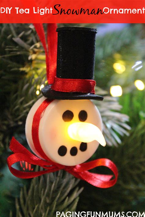 Tea Light Snowman Ornament! - Paging Fun Mums