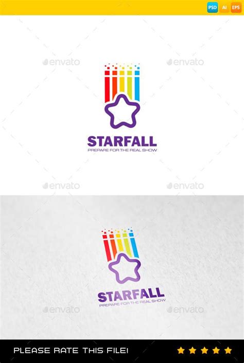 Starfall Logo | ? logo, Logo templates, Entertainment logo