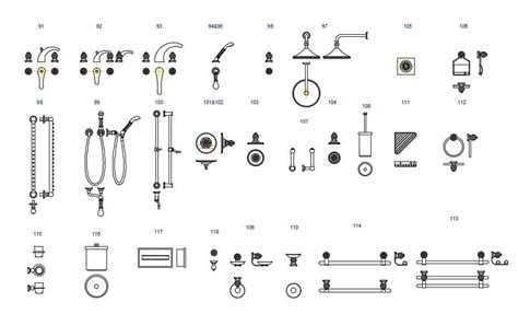 Bathroom Accessories Cad Block – Bathroom Guide by Jetstwit