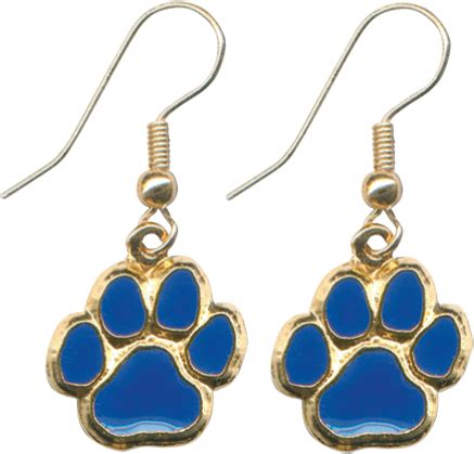 Gold Paw Dangle Earrings - Royal • GAME FACES