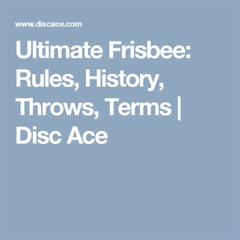 Ultimate Frisbee: Rules, History, Throws, Terms | Disc Ace | Ultimate ...