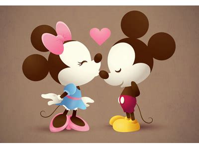 Mickey & Minnie - The Kiss by Jerrod Maruyama on Dribbble