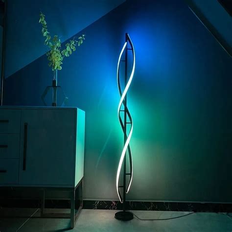 Modern Geometric Line LED Floor Lamp Designer Tieyi Vertical Table Light Living Foom Decoration ...