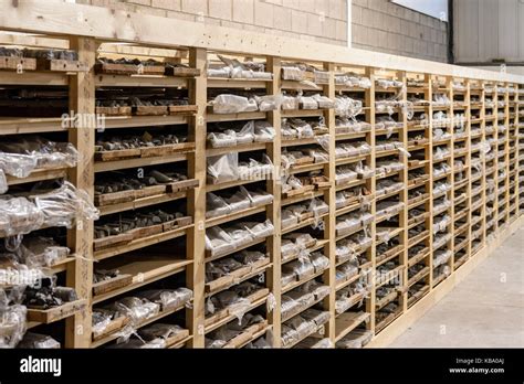 Rock core samples at the Geological Survey of Northern Ireland Stock ...