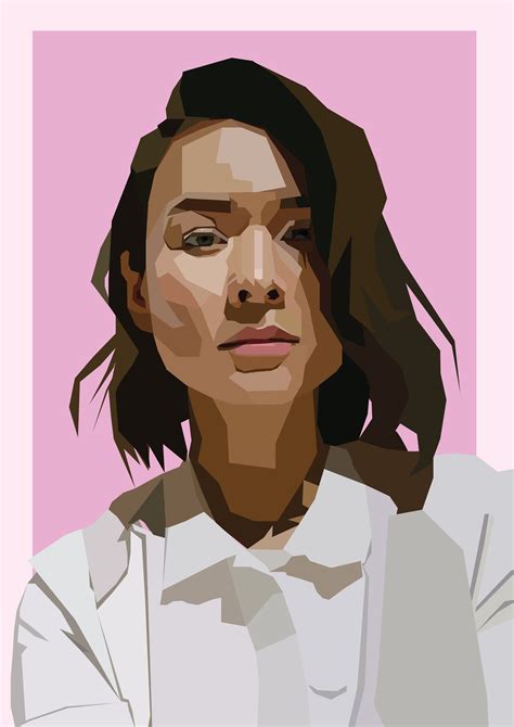 www.gaiah-art.com mitski digital drawing. adobe photoshop and illustrator geometric portrait ...