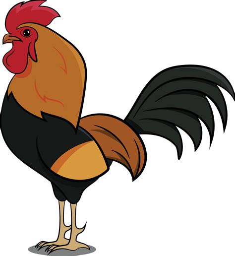 Chicken Rooster Farm Animals. Farm Bird. 3042268 Vector Art at Vecteezy