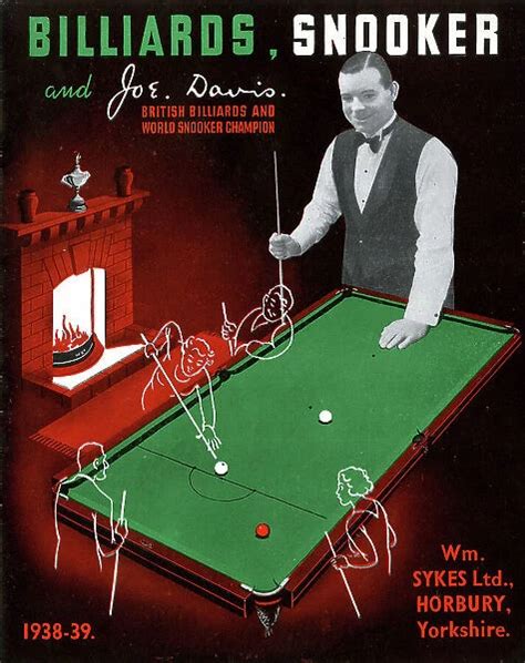 Joe Davis, Billiards and World Snooker Champion Date: 1938